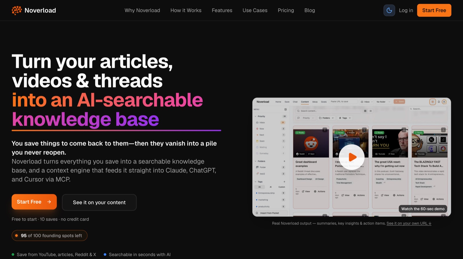 Noverload website